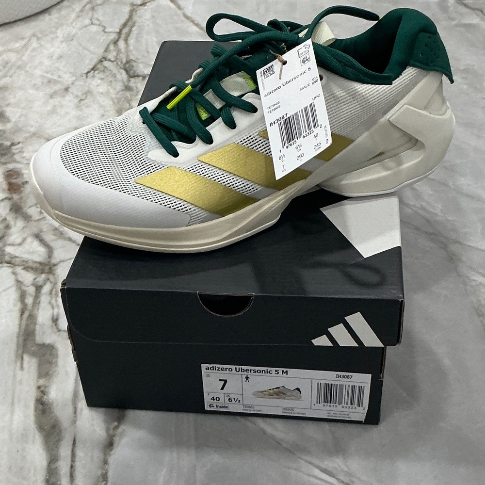 adidas White and Gold Sneakers
